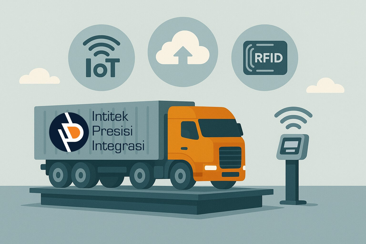Jembatan timbang tanpa operator dengan sistem otomatis