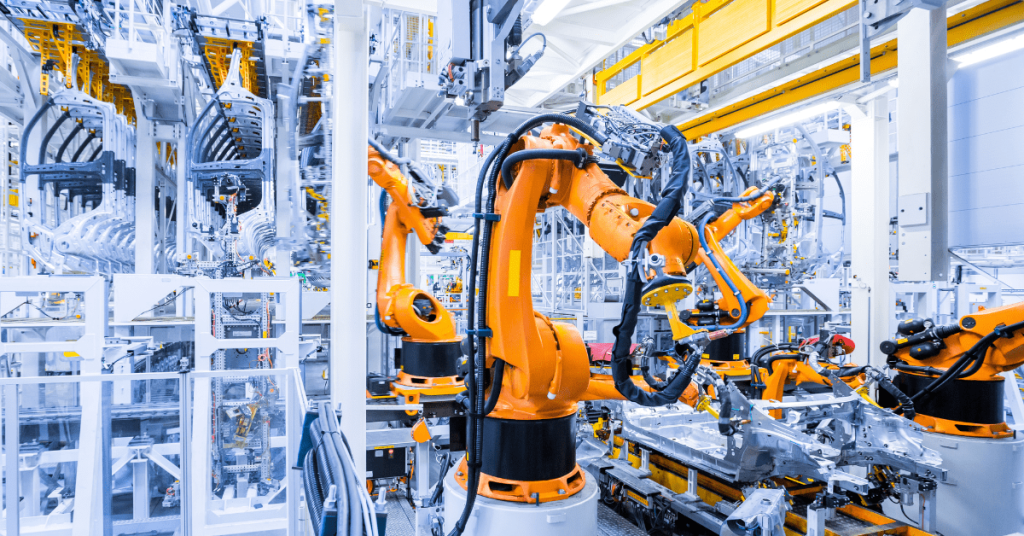 robot industri pada proses manufaktur otomatis