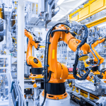 robot industri pada proses manufaktur otomatis